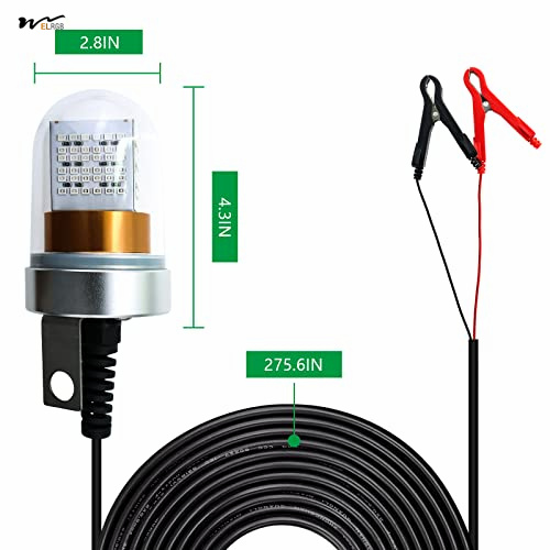 Fresh Salt Water Fishing Lights Underwater Submersible Lure Lamp for Squid and Crappie 4