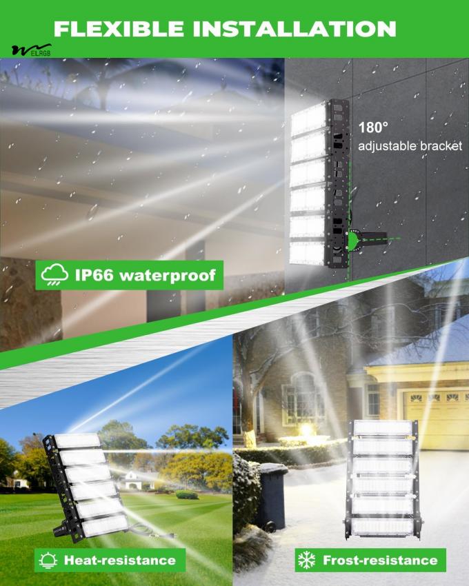 300W Equivalent 39000LM Super Bright LED Arena Lights Corded Electric IP66 Waterproof 5