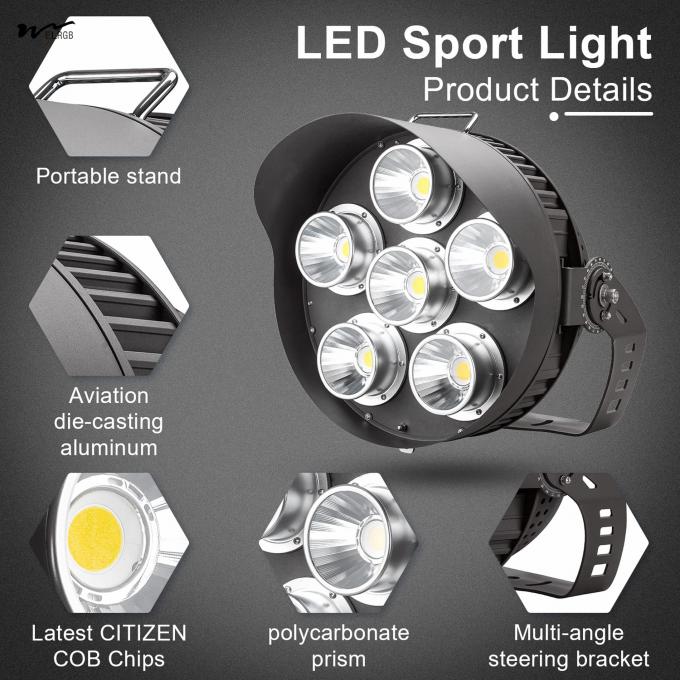 LED Stadium Waterproof Light 600W 84000 Lumen IP65 Modern Style for Outdoor Flood Lighting 4