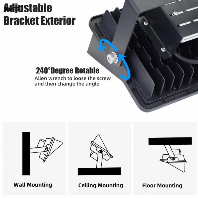 300W Waterproof LED Stadium Flood Lights Outdoor 39000LM 4000K Heavy-Duty Spotlight 4