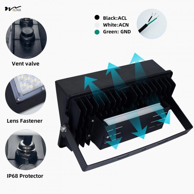 300W Waterproof LED Stadium Flood Lights Outdoor 39000LM 4000K Heavy-Duty Spotlight 6