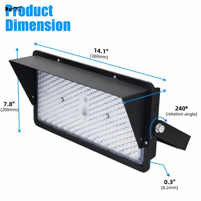 300W Waterproof LED Stadium Flood Lights Outdoor 39000LM 4000K Heavy-Duty Spotlight 7