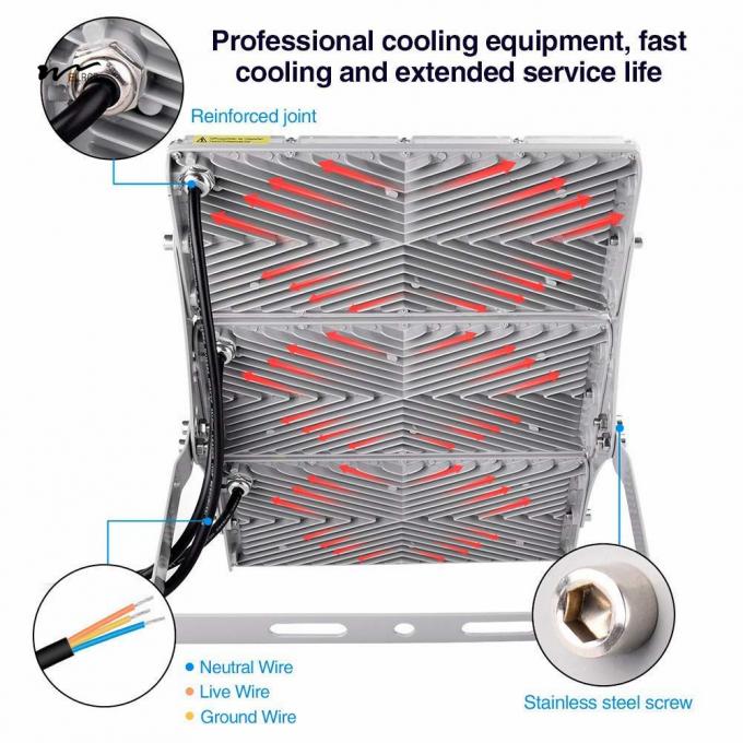 LED Flood Light for Outdoor Fields 100W 200W 300W 44000LM 6500K IP67 Waterproof Cool White 7