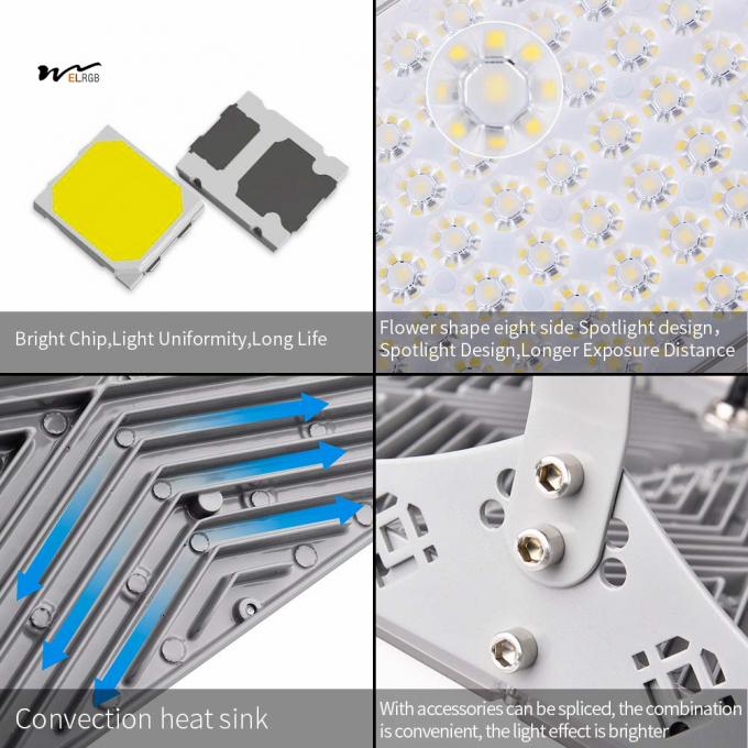 LED Flood Light for Outdoor Fields 100W 200W 300W 44000LM 6500K IP67 Waterproof Cool White 5