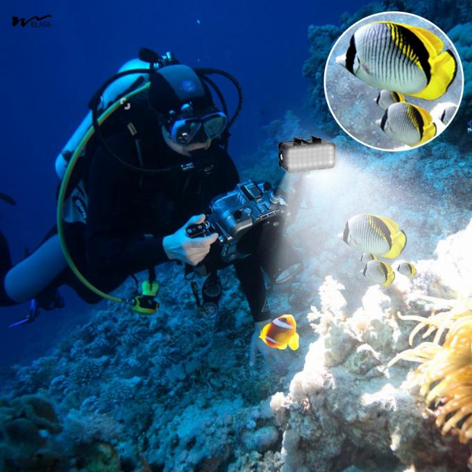 Waterproof LED Video Light High Power Dimmable Fill Night Light for Diving Underwater 7