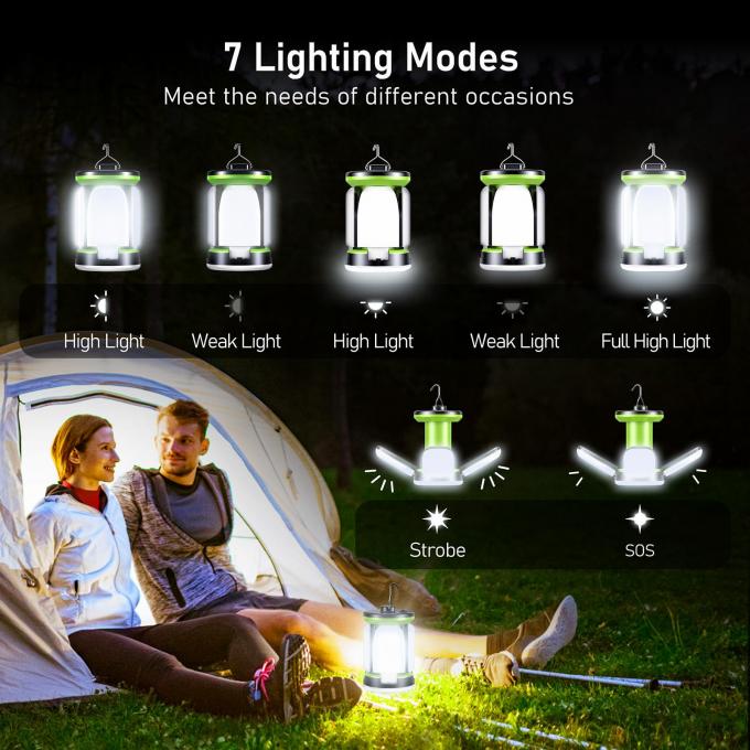 Camping Lantern Rechargeable 7 Light Modes 60 LED Ultra Bright Tent Light Waterproof Light 6