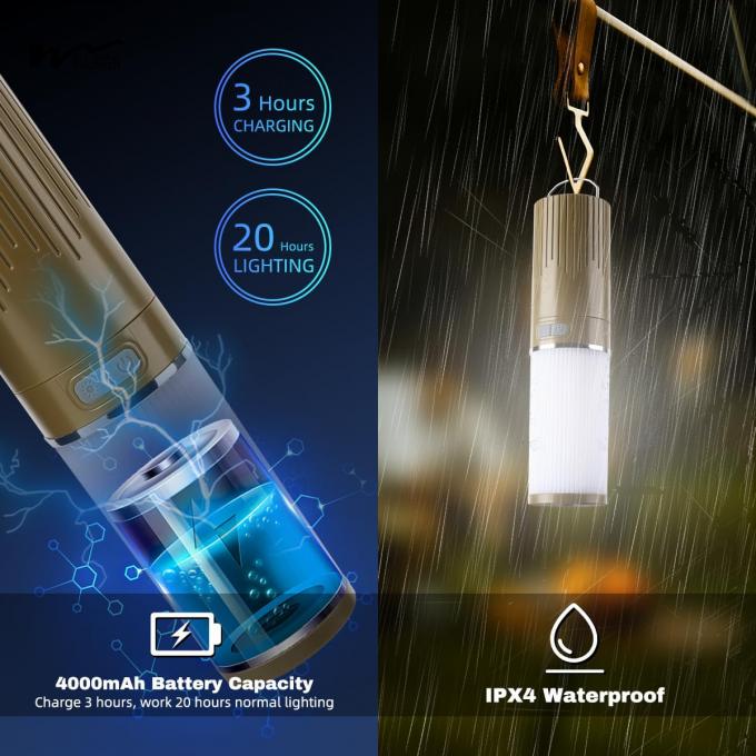 150-Light Plastic Camping Lantern with 49.2FT String 2 in 1 Warm White LED Tent Light 7