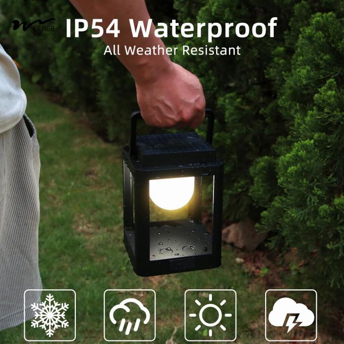 Solar Table Lamp 10 RGB Color Changing Lights Portable Rechargeable Solar Lantern Waterproof 2- 4