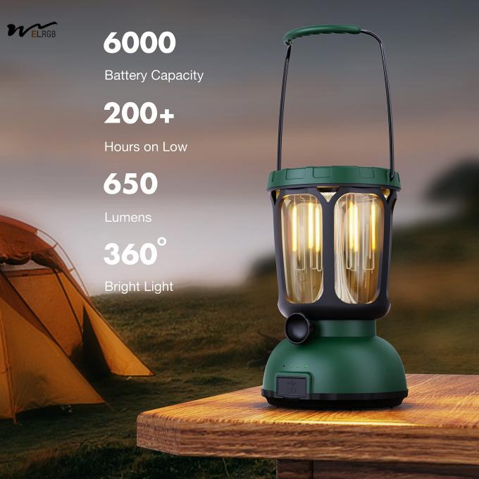 Waterproof 650LM Hand Crank Solar Battery Powered Rechargeable LED Camping Lantern 3