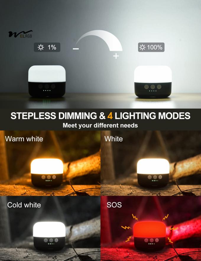 6700mAh Emergency Hanging Light for Camping Tent 50000 Hours Lifespan LED Camping Lantern 3