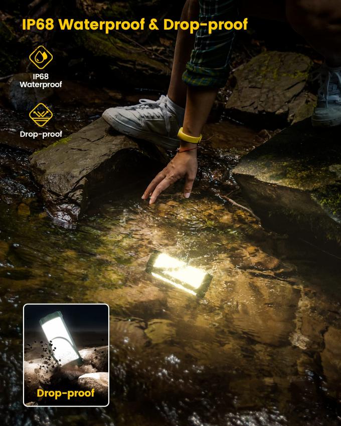 106LED Camping Lantern 5 Brightness Levels Up to 1200LM 3 Modes SOS 80hrs Working Time IP68 Waterproof Emergency Light 6