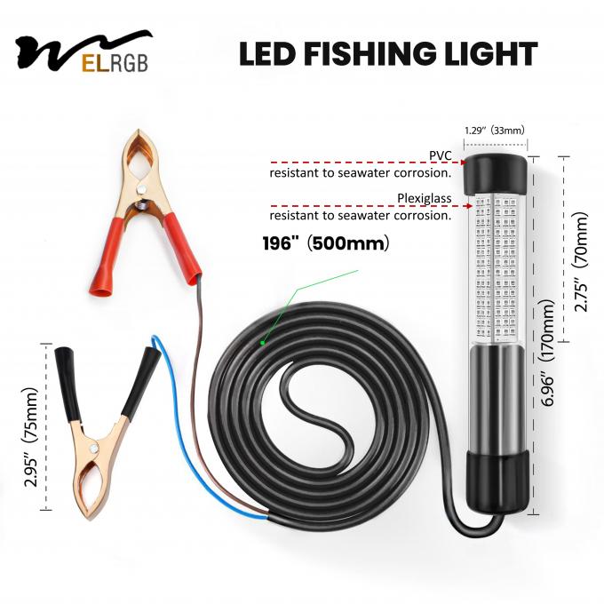 50000 Hours Lifespan 12V LED Underwater Squid Fishing Lamp for Sea Fishing 6