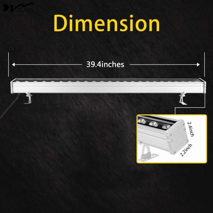 24W Linear Bar Light Dimmable 24V DC Outdoor Wall Washer IP65 Waterproof 2 Warm White 6