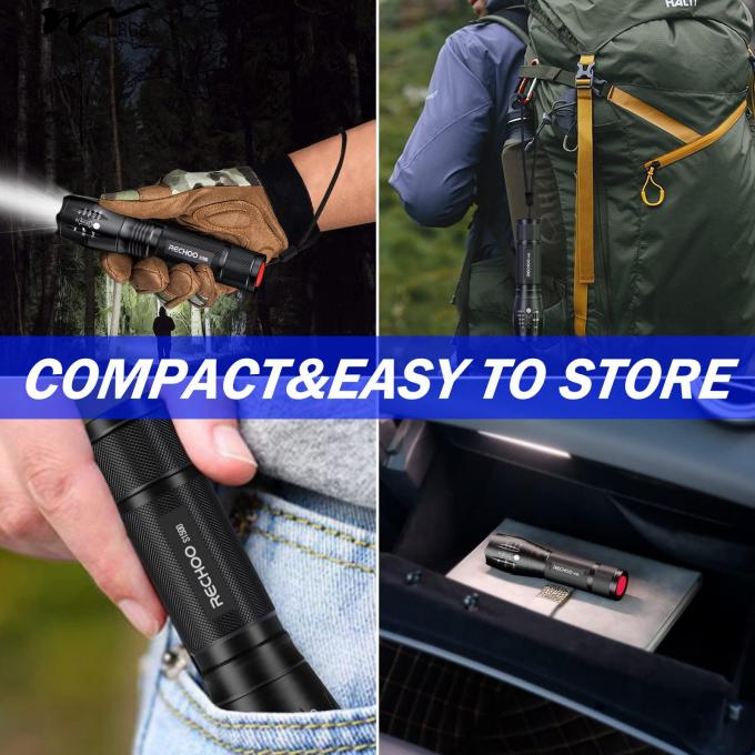 Tactical Flashlights 4 Pack High Lumens 5 Modes Waterproof Portable Pocket Flash Light 7