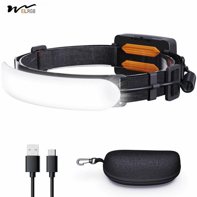 5000mAh 1500 Lumen Super Bright WideBeam LED Head Lamp USB-C Flashlight Headband 2
