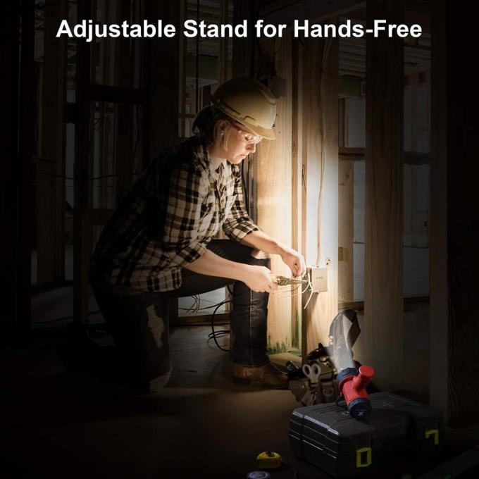 Rechargeable Spotlight with Foldable Stand and Detachable Red Lens 50000 Hours Working Time 5