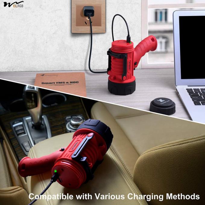 Rechargeable Spotlight with Foldable Stand and Detachable Red Lens 50000 Hours Working Time 7