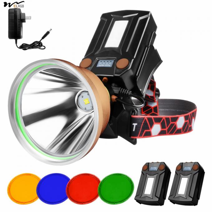 Green Red Headlamp for Fishing Super Bright Rechargeable Waterproof Outdoor Spotlight 2