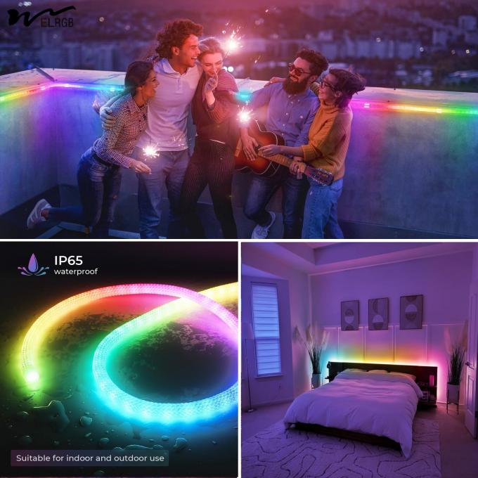 9.8ft Neon Light with USB RGB Smart IC IP65 Waterproof 50LED/M App Controllable 7