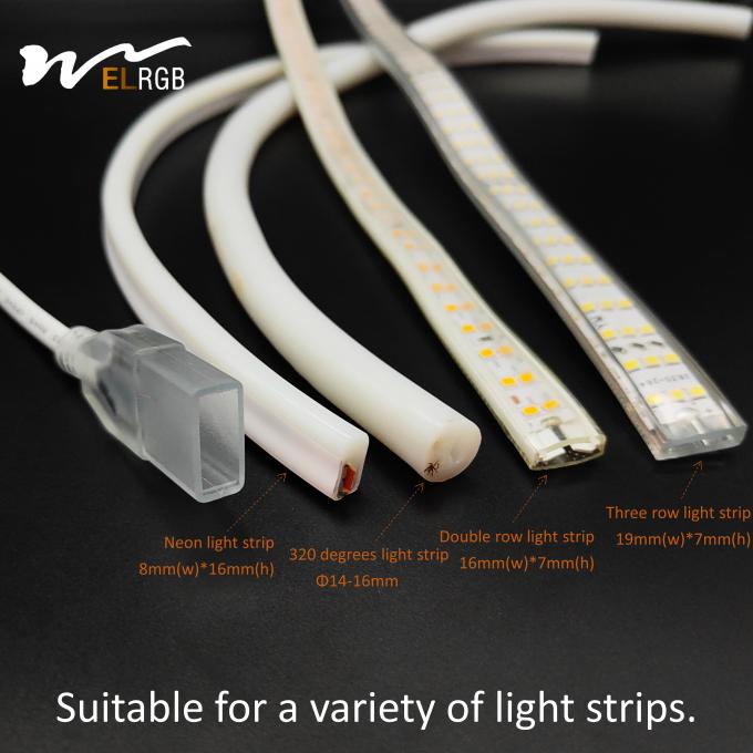 Voltage NEON Double-Row Circular Monochromatic Light Strip with 2- and Dimmer 30M Long 7