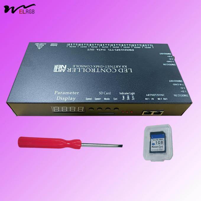 LitePro DLX Layout Supported K8-ARTNET LED Controller for 8192 Pixels and AC110V-220V 4