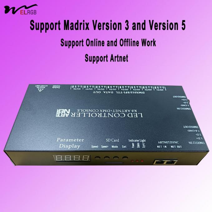 LitePro DLX Layout Supported K8-ARTNET LED Controller for 8192 Pixels and AC110V-220V 6