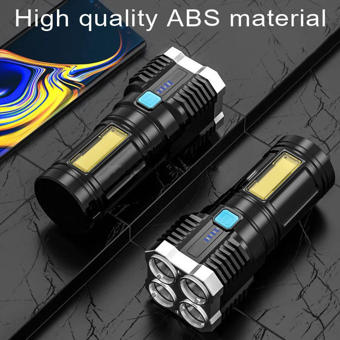 1000 Lumens 4led Rechargeable Cob Flashlight Multifunctional Led Flashlight 8