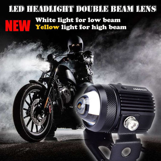 H4 H6 T19 LED Motorcycle Lights IP68 Yellow Fog Lights Hi Lo Beam 3