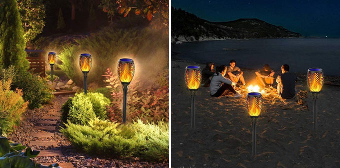 IP65 Waterproof Solar Flame Torch Light 2700K Soft Warm White 20