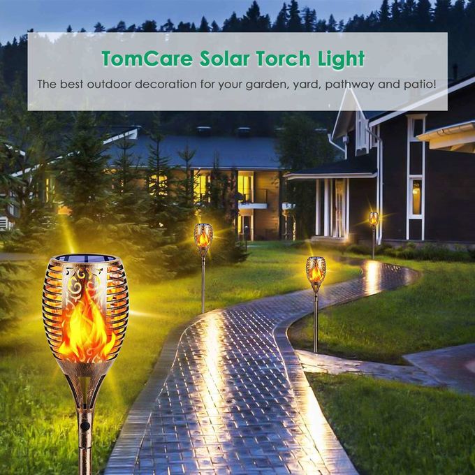 IP65 Waterproof Solar Flame Torch Light 2700K Soft Warm White 19