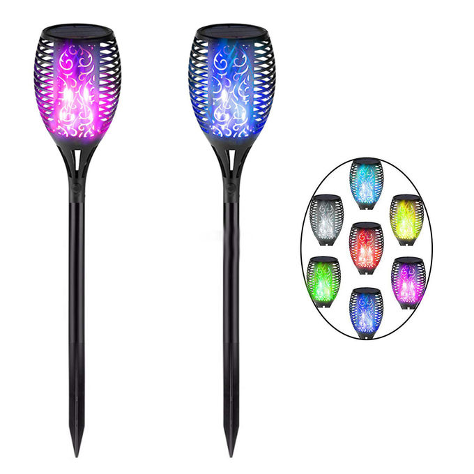 IP65 Waterproof Solar Flame Torch Light 2700K Soft Warm White 0