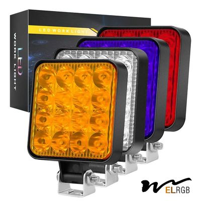Good price 48W 16LED 4WD Square Led Work Lights Off Road Work Light online