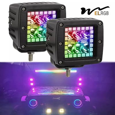 Good price Mini RGB Vehicle LED Work Lights 3 Inch 4x4 Led Pod Light Decoration online