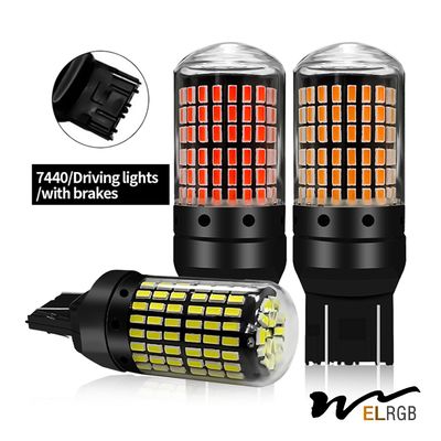 Good price T20 144smd Car Led Bulb 1156 1157 7440 7443 White Yellow Red Light Led Turn Signal Light Driving Reverse Brake Light Bul online