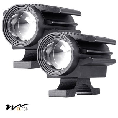 Good price 6000K 2 Inch Round Fog Lights 30W LED Motorcycle Lights Spot Beam Dual Color online
