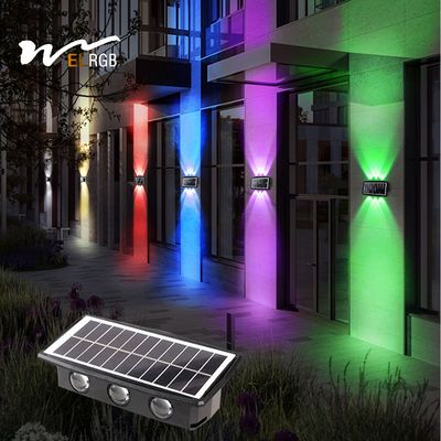 Good price 2 Mode RGB Wall Light LED Solar Powered Lights IP65 Color Changing online