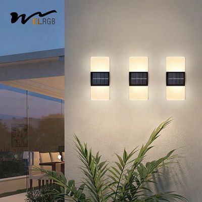 Good price Acrylic Led Outdoor Wall Sconce LED Solar Powered Lights Cold White Light online