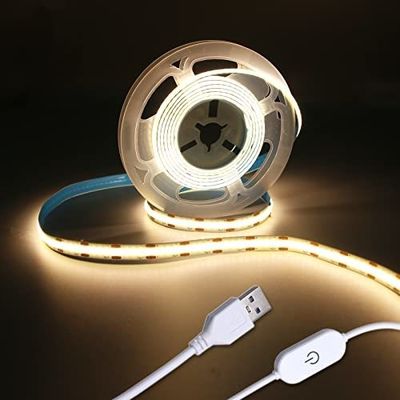 Good price 50000 Hours Working Time Christmas Day LED Light Strips 4.92ft/1.5m USB COB Dimmable online