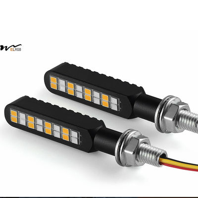 Good price Red Amber 2PCS Flowing LED Motorcycle Turn Signal Strobe Brake Tail Lights Aluminum Alloy 12V Super Bright online