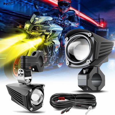 Good price Motorcycle LED Driving Fog Light with 600% Brightness and Two-Color Stroboscopic Mode online