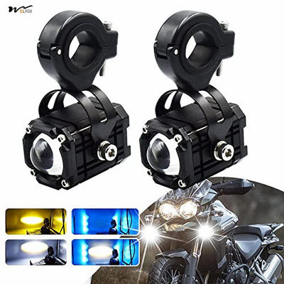 Good price Motorcycle LED Fog Running Lights 4 Functions 3 Colors High Beam DRL Flashing Warning online