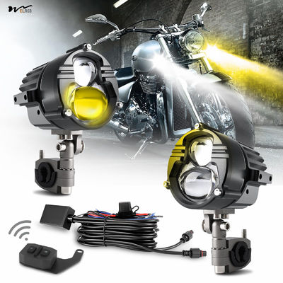Good price 3000 LM Amber White Strobe Motorcycle Fog Light 5 Modes for Off-Road Work and Materials online