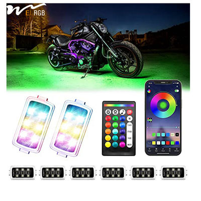 Good price Smart LED Music Sync Color Changing Lights Motorcycle RGB Light Kit APP Remote Control 12V online