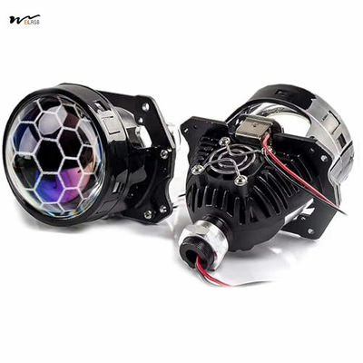 Good price 12 Volts Focus Beam Blue Honeycomb LED Projector Lens Retrofit Kit for Car Motorcycle online