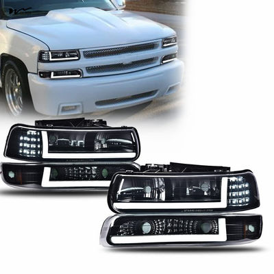 Good price LED DRL Headlight Turn Signal Lamp Left Right Sides with Smoky Lens and Black Housing online