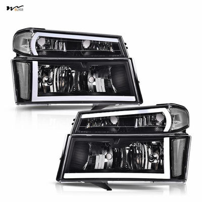 Good price LED DRL Headlights Clear Lens Black Housing Clear Reflector Left Right Head Lights 12V online