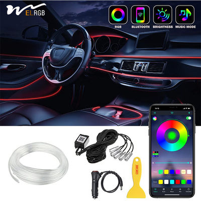 Good price LED Car Strip Lights Multicolor Interior Lighting Kit 16 Million Colors 5 in 1 APP online