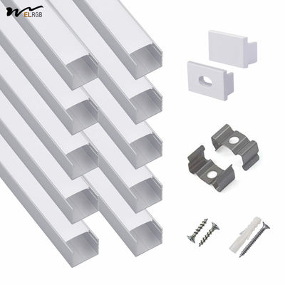 Good price Plus-Size U Shape LED Aluminum Channel System with Milky Cover 10-Pack 6.6ft/2Meter online