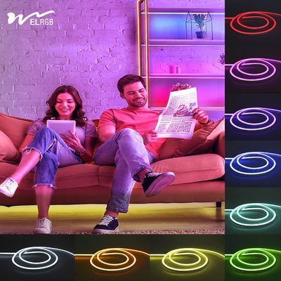 120LEDs Neon Rope Lights Dimmable 110V 220V Cuttable Remote Control Strip Light