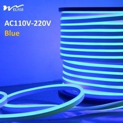 120LEDs Neon Rope Lights Dimmable 110V 220V Cuttable Remote Control Strip Light
